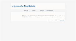 Desktop Screenshot of flashtek.de